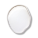 Brooch: 'Portrait', cacholong, silver, 2007